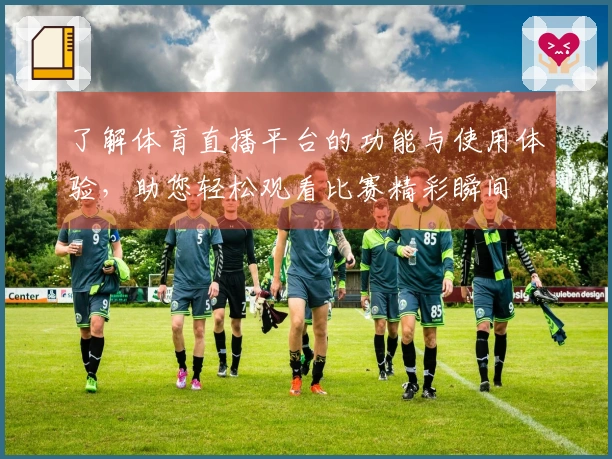 了解体育直播平台的功能与使用体验，助您轻松观看比赛精彩瞬间